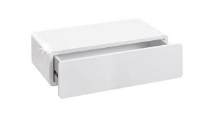 Cassy Wandregal Mit Schublade 51x27x14 Cm Weiss Hochglanz Wandregal Mit Schublade Schubladen Regal Regal