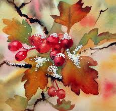 Snowy Hawthorn By Ann Mortimer Watercolor Christmas Cards Christmas Watercolor Christmas Paintings