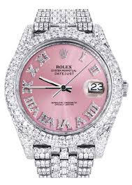 Cosmograph daytona ice blue dial platinum mens watch 116506iblso. Diamond Iced Out Rolex Datejust 41 25 Karat Diamanten Benutzerdefinierter Pi Frostnyc