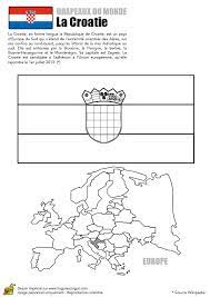 imprime gratuitement l image de ce super drapeau c est celui la croatie il a beaux motifs ressemblant un bouclier en 2021 europe coloriage coquille