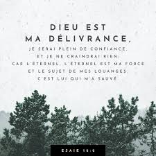 Voici Dieu Est Ma Delivrance Je Serai Plein De Confiance Et Je Ne Craindrai Rien Car L Eternel L Eternel Est Ma Versets Chretiens Confiance En Soi Louange