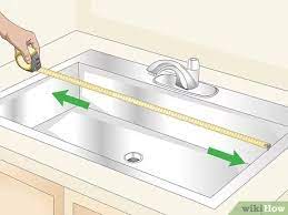 Be sure to measure to the immovable. 3 Ways To Measure A Kitchen Sink Wikihow