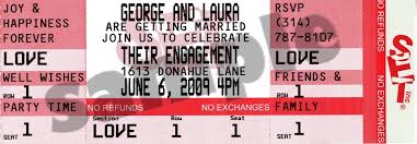 Set Sample Unique Engagement Party Invitations Ticket Design ... via Relatably.com