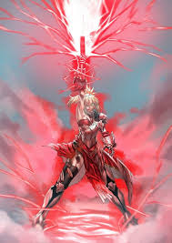 There are two sabers, as in the third grail war there were two different versions of the same heroic spirit, so he uses both saber and saber al. Mordred Saber Of Red Fate Apocrypha Mordred Saber Saberofred Fate Apocrypha Grandor Fate Apocrypha Mordred Fate Anime Series Fate Stay Night Series