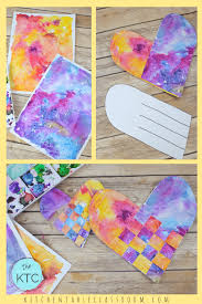 Woven Watercolor Hearts The Kitchen Table Classroom In 2020 Classroom Art Projects Heart Art Lesson Elementary Art