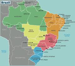 The above outline map represents brazil, the largest country in south america. Brazil Regions Mapsof Net