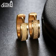 Inspired by tribal jewelry and the soft dunes of the sahara, the africa collection is an extravagant expression of golden. Effie Queen Fashion Gold Plated Hoop Earrings Punk Rock Stainless Steel Earrings For Women Men Drop Stainless Steel Earrings Women S Earrings Titanium Earrings