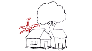Tilt the pencil and draw the area uncovered with snow on the other side. Easy Landscape To Draw For Kids How To Draw Landscape
