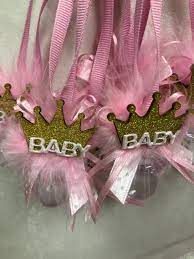 Charmed Little Prince Princess Baby Shower Cute Pacifire Necklace Party Favors Pink Gold 12 Pieces 1 Walmart Com