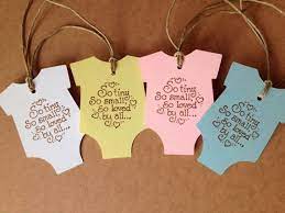 Homemade presents for baby showers are easier than you think! Baby Shower Tags Baby Shower Favors Thank You Tags Baby Shower Gift Tag Baby Boy Baby Girl Hand Stamped Baby One Piece Tag Bodysuit Baby Shower Tags Baby Shower Favor Tags