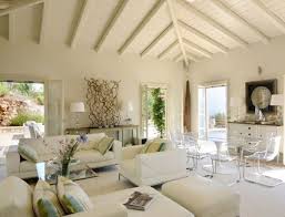 Weisses Wohnzimmer Mediterraner Wohnstil Decken Gestaltung Wohnzimmer Modern Wohnen Moderner Landhausstil