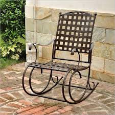 International Caravan Santa Fe Iron High Back Patio Rocker In Brown Patio Rocking Chairs Iron Patio Furniture Metal Rocking Chair