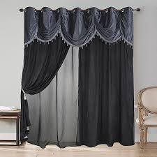 Paire de rideaux et voilages cantonniere hive. Rideau Et Voilage Aspect Velours Cantonniere Perle Best Interior