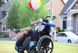 Child Playing With A Ball Cerebral Palsy Adapted Physical Education Cerebral Palsy Activities