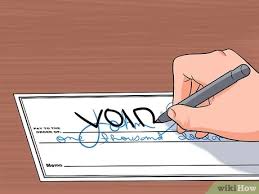 Make the letters tall enough and wide enough to cover most of the check. How To Void A Check 8 Steps With Pictures Wikihow