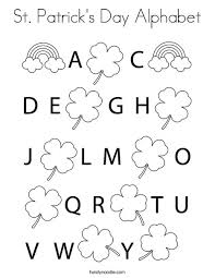 Every march 17th the feast of saint patrick, the patron saint of ireland, has been celebrated for over 1000 years. St Patrick S Day Alphabet Coloring Page Twisty Noodle