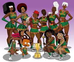 Female Black 90s Cartoon Characters The Best Brown Skin Female Cartoon Cheerleading Squad Black Girl Art Black Love Art Black Art