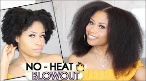 Alternatively, you can use afro hair extensions and wigs to achieve the big 'fro! Easy No Heat Blowout On Natural Hair How To Youtube