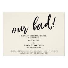 Handwriting Postponed Wedding Humor Cream Card Zazzle Com Wedding Humor Wedding Cards Humor