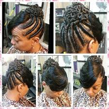 Messy, french, chignon updos are so mainstream. Twist With A Feathered Bangs Flat Twist Hairstyles Hair Styles Black Hair Updo Hairstyles