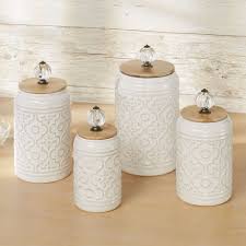 Shop for large metal wall decor at bed bath & beyond. Bria Ivory Ceramic Kitchen Canister Set Of 4