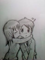 Cute Love Drawings View Cute Anime Love Sketch Drawing On Tumblr Image In Full Size Pencil Drawing Images Cute Drawings Of Love Easy Drawings