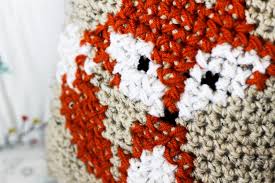 On size 16 aida design area: How To Cross Stitch On Crochet Parker S Fox Pillow Sewrella