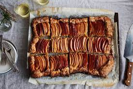 Apple Galette With Tahini Frangipane Honey Hibiscus Glaze Apple Recipes Food 52 Baking Recipes