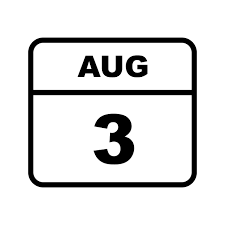 Time is in your timezone (moscow standard time). 3 August Datum Bei Einem Tageskalender 505453 Vektor Kunst Bei Vecteezy