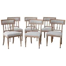 19th Century Swedish Gustavian Period Chairs In Original Paint Set Of 6 On Chairish Com Dining Room Chairs Modern Chair Swedish Decor