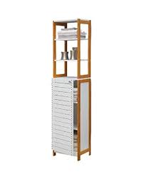 Free Standing Towel Racks For Bathroom Corner Cabinet 6 Tier Quilt Media Holder Wood Door Organizer Floor Wood Bathroom Bathroom Storage Trendy Bathroom Tiles
