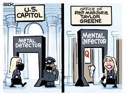Marjorie taylor greene's first day in congress. Sack Cartoon Rep Marjorie Taylor Greene Star Tribune