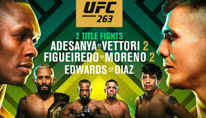 Ufc 263 is an upcoming mixed martial arts event produced by the ultimate fighting championship that will take place on june 12, 2021 at a tba location. Ufc 263 Adesanya Vs Vettori 2 Live Results And Highlights Bjpenn Com