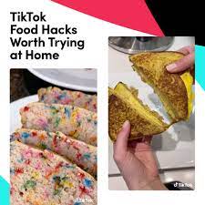 Tiktok Food Hacks Worth Trying At Home Food Hacks Fun Baking Recipes Food