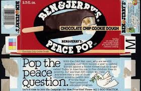 First Launched In 1988 To Mark The End Of The Cold War Ben Jerry S Peace Pops Promoted 1 For Pea Frozen Treats Chocolate Chip Cookie Dough Frozen Treat
