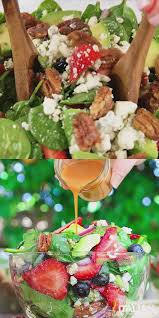 Dress the salad season with salt and pepper if necessary, serve and enjoy! Best Ever Strawberry Spinach Salad Video Healthy Recipes Spinach Strawberry Salad Vegetarian Recipes