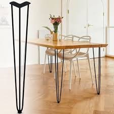 Offrez à vos meubles un nouveau look au design unique avec nos pieds de table made in france, conçus en exclusivité par nos talentueux. Lot De 4 Pieds Epingle 71 Cm Pour Table Design Industriel 13328