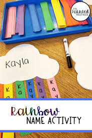 Rainbow Name Activity For Preschoolers Weather Activities Preschool Name Activities Preschool Name Activities