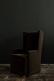 Plush black high back chair in eerie setting. Highback Chair Galerie Half In 2020 Chair Vintage Furniture Mid Century Furniture