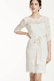 3 4 Sleeves Casual Wedding Dress Short Lace Wedding Dress Short Wedding Dress