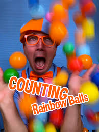 How many rainbow balls can you count? HELP BLIPPI 🟣🔴🟢! #blippi #counting  #kidsoftiktok #ballpit
