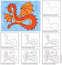 No fairytale illustration is complete without a dragon. Art How To Draw A Dragon For Kids Novocom Top