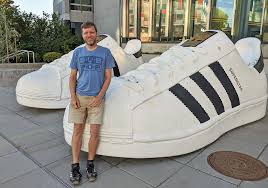 Sneakers slides running soccer tennis training golf shop top adidas collections for women. Quirky Attraction The Giant Adidas Shoes In Portland Oregon Quirky Travel Guy