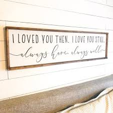 I fall in love with you | farmhouse style wood sign. Master Bedroom Wall Signs Novocom Top