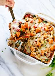 Roasted Veggie Enchilada Casserole Cookie And Kate Recipe Flexitarian Recipes Veggie Enchiladas Veggie Enchilada Casserole