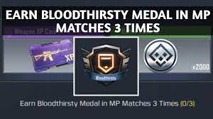 How to get bloodthirsty in cod. How To Earn Blood Thirsty Medals In Mp Matches 3 Times Total Savage Call Of Duty Mobile Cod Mobile Youtube