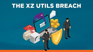 Diagrama de un servidor Linux con un escudo de seguridad, representando la protección contra la vulnerabilidad XZ Utils.