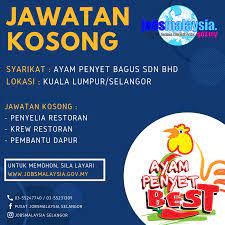 Jangan lepaskan peluang besar ini kerana bergabung dengan kami akan menyokong kehidupan anda menjadi lebih baik dengan kemudahan baik yang kami sediakan untuk kerja yang selesa. Facebook
