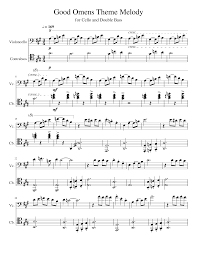 Do you guys know any good songs with bass distortion? Good Omens Theme For Cello And Double Bass Sheet Music For Cello Contrabass String Duet Musescore Com