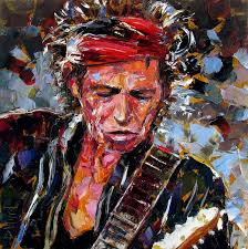 Keith Richards portrait Poster by Debra Hurd